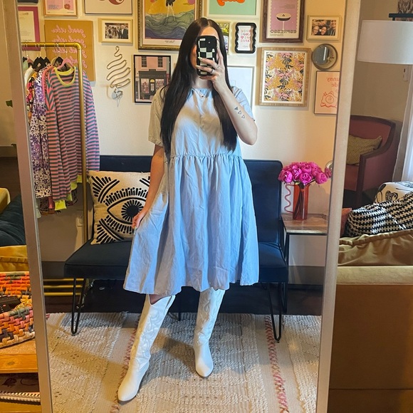 Tradlands Nico Linen Dress blue - Picture 3 of 10